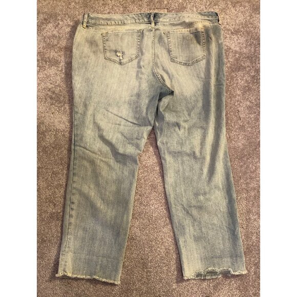 Torrid Distressed Jeans Light Wash Cotton/Spandex Blend 20R - Picture 2 of 12